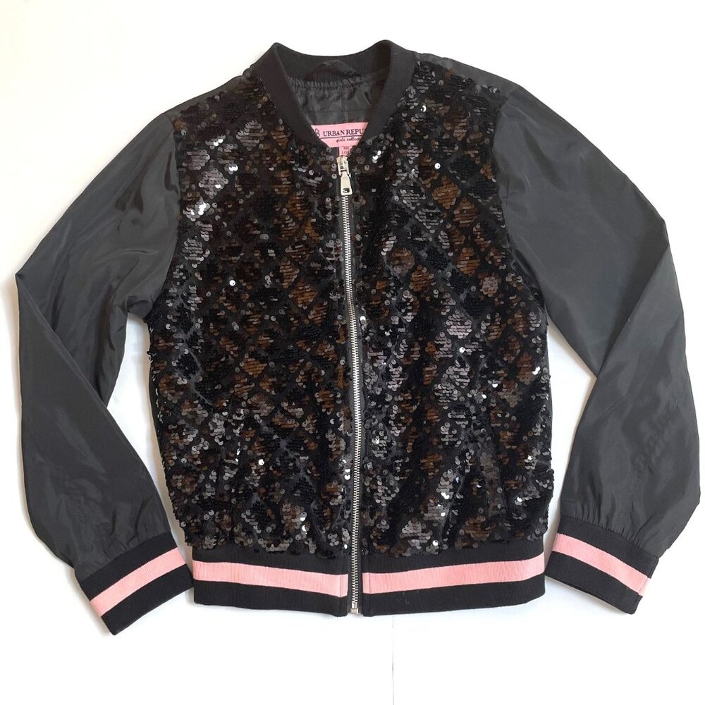 URBAN REPUBLIC GIRLS COLLECTION SEQUIN FRONT JACKET 14